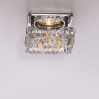 Светильник встраиваемый Италмак Florencia 51 12 05 MR16 65мм/50вт штамп/прозрачное стекло картинка 